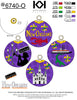 New Orleans Round Orig, Icons all over, Purple BG
