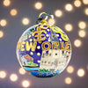 NOLA Ornament - Blue Background - Streetcar, Cathedral and House