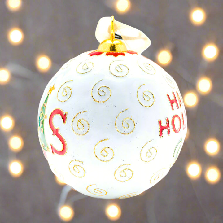 Happy Holidays Y'all/Texas/White BG