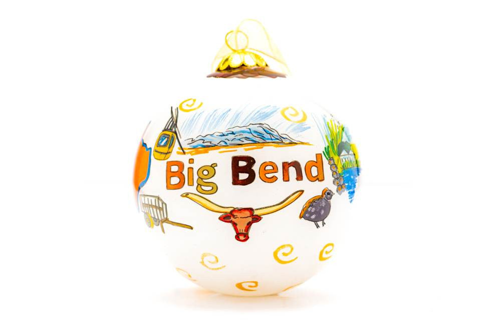 Big Bend National Park Round Glass Christmas Ornament
