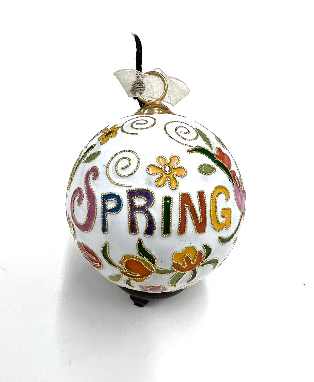 Spring Round Cloisonné Christmas Ornament