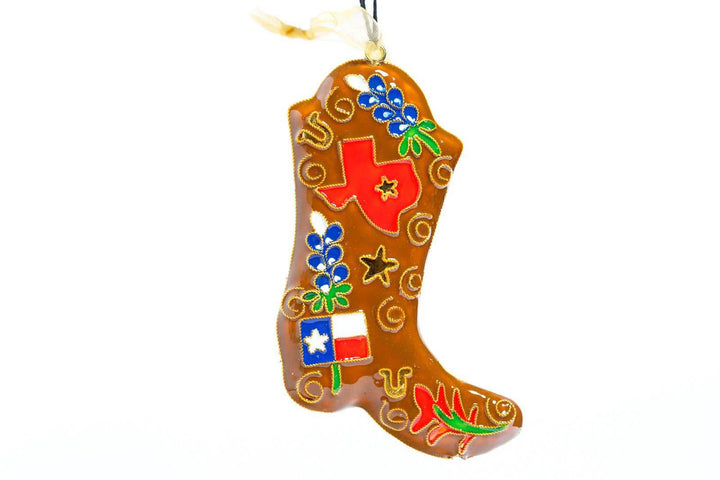 Boot Shape with Texas Icons
