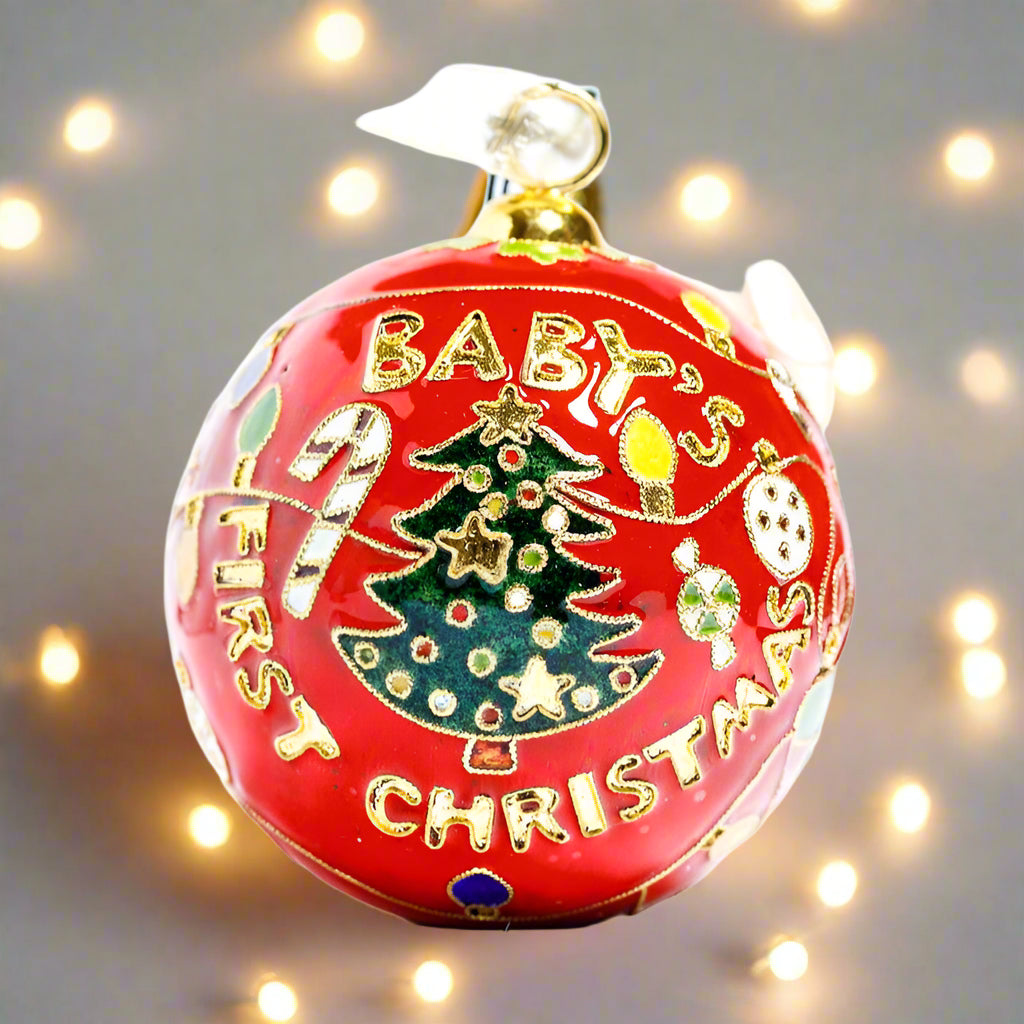 Baby's First Christmas - Red BG