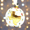 Texas with Colorful Lights All Over and White BG
