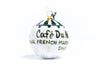 Cafe Du Monde Round cloisonne ornament with awning