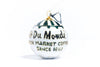 Cafe Du Monde Round cloisonne ornament with awning