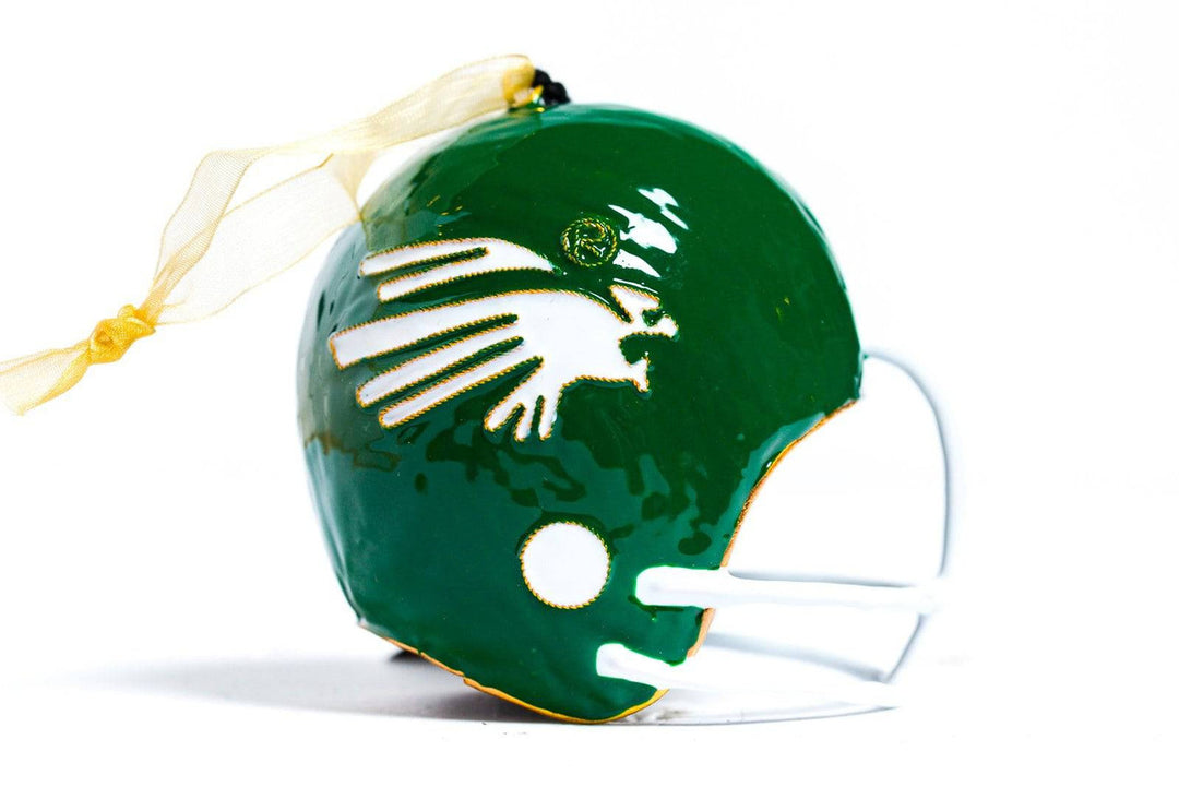 University of North Texas UNT Helmet Shape Cloisonné Christmas Ornament