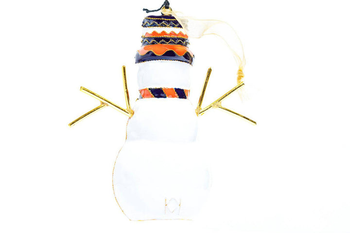 Auburn Tigers Snowman Shape Cloisonné Christmas Ornament