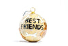 Best Friends Dog Themed Round Cloisonné Christmas Ornament