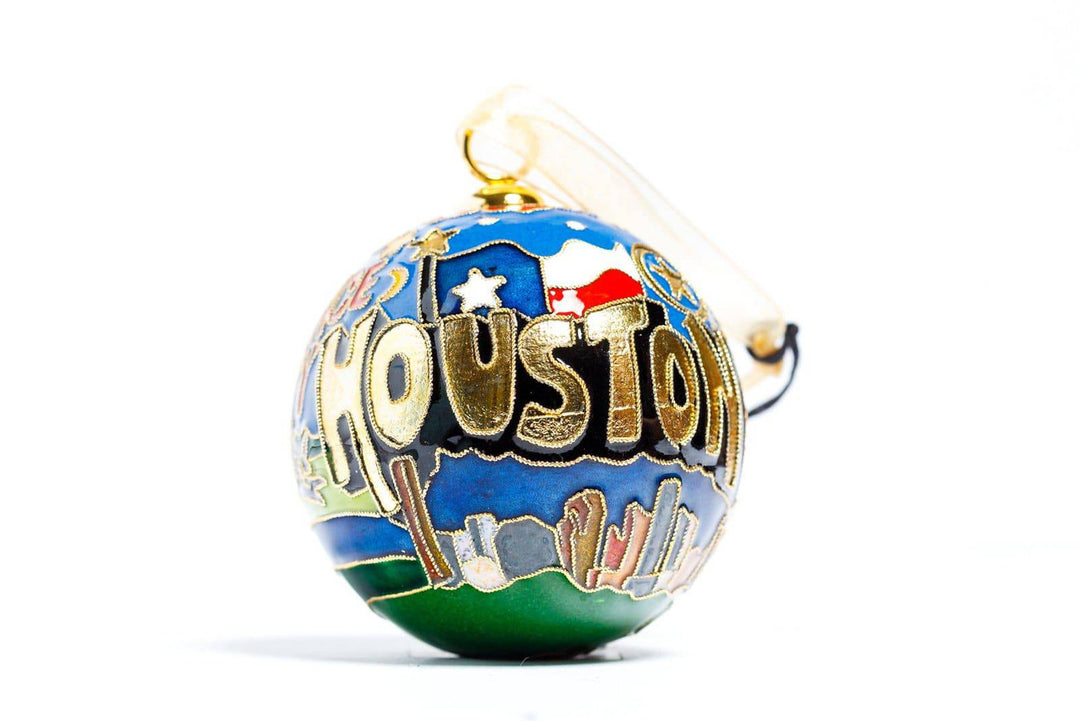 Houston Space City Icons Cloisonné Christmas Ornament