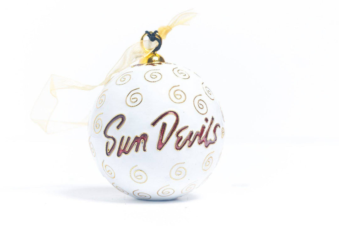 Arizona State Sun Devils Round Cloisonné Ornament with Sparky the Sun Devil