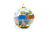 Alaska Mountain Landscape with Fireweed Round Cloisonné Christmas Ornament