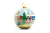 Alaska Mountain Landscape with Fireweed Round Cloisonné Christmas Ornament