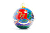 Alaska Northern Lights, State Shape, Moose, Denali Round Cloisonné Christmas Ornament