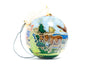 Alaska Wildlife Scene, Moose, Elk, Eagle, Brown Bear Round Cloisonné Christmas Ornament