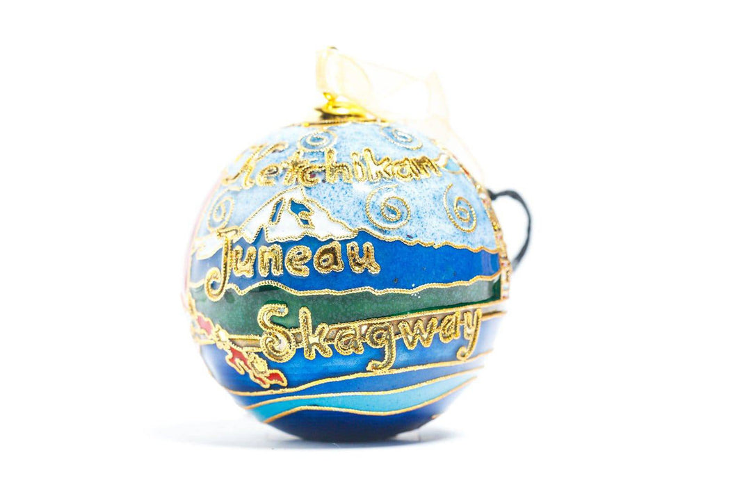 Alaska Ports of Call Cloisonné Christmas Ornament