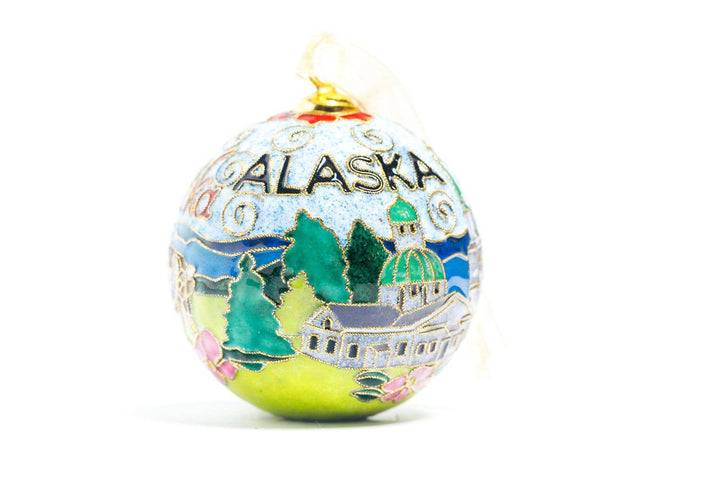 Sitka, Alaska Cloisonné Christmas Ornament