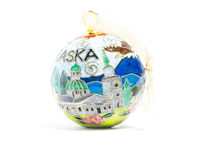 Sitka, Alaska Cloisonné Christmas Ornament