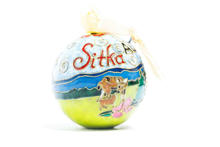 Sitka, Alaska Cloisonné Christmas Ornament