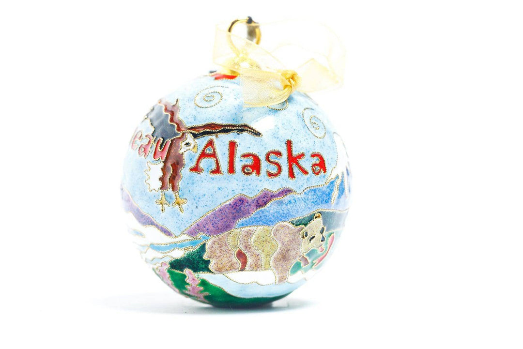 Juneau, Alaska Cloisonné Christmas Ornament