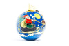 Alaska Santa and Caribou with Sleigh Cloisonné Christmas Ornament