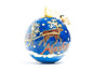 Alaska Santa and Caribou with Sleigh Cloisonné Christmas Ornament