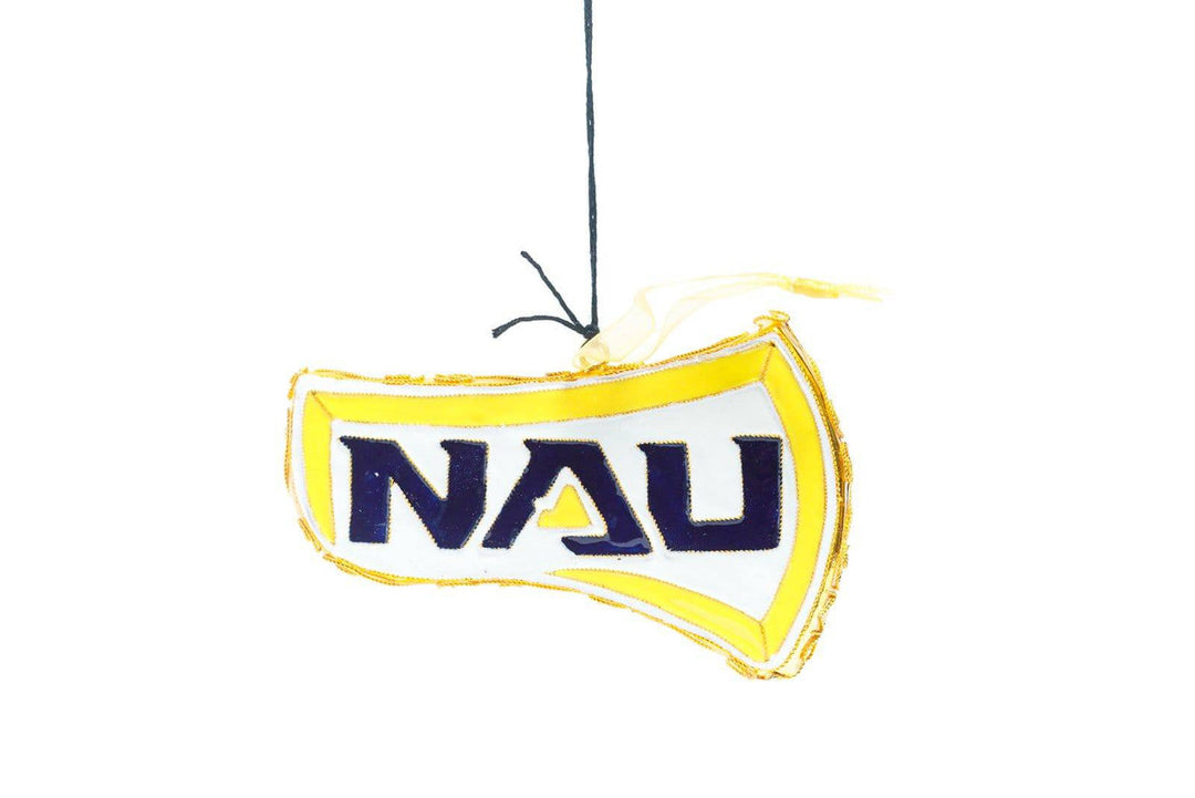 Northern Arizona University NAU Logo Shape Cloisonné Christmas Ornament