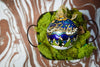 Alaska Winter Scene, Cabin, Moose, Mountains Round Cloisonné Christmas Ornament