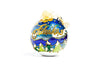 Alaska Winter Scene, Cabin, Moose, Mountains Round Cloisonné Christmas Ornament